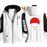 Crest of the Fallen Clan - Uchiha Symbol - Naruto Zipper Hoodie