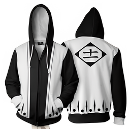 Bloodstained Zaraki Warpath - Kenpachi - Bleach Zipper Hoodie