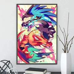 Aurora-Drenched Pokéverse Dreamscape - Pokemon - Pokemon Poster / Wall Art - View 2